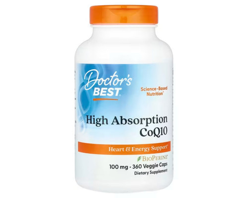 Коэнзим CoQ10 с биоперином, CoQ10 with BioPerine, Doctor's Best, 100 мг, 360 капсул