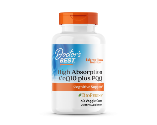 Коэнзим CoQ10 плюс PQQ, High Absorption CoQ10, Doctor's Best, 60 капсул