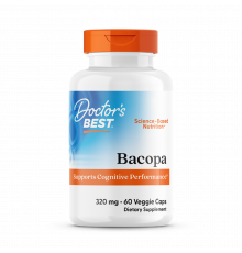 Бакопа, Bacopa With Synapsa, Doctor's Best, 320 мг, 60 капсул