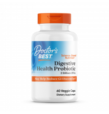 Пробиотики для пищеварения, Digestive Health, Probiotic 2 Billion with LactoSpore, Doctor's Best, 2 млрд КОЕ, 60 веганских капсул