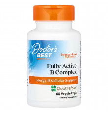 Комплекс витаминов группы В, Fully Active B Complex, Doctor's Best, 60 вегетарианских капсул
