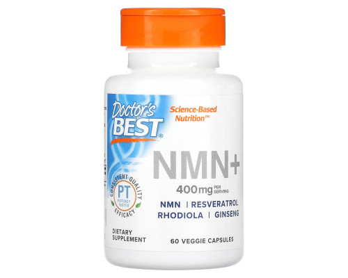 Никотинамидмононуклеотид+, NMN+, Doctor's Best, 200 мг, 60 растительных капсул