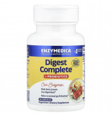 Ферменты и пробиотики, Digest + Probiotics, Enzymedica, 30 капсул