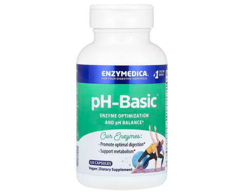 Ферменты  рН баланс, pH-Basic, Enzymedica, 120 капсул