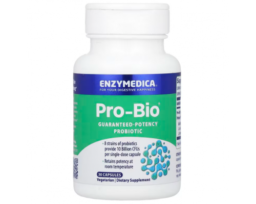 Пробиотики, Про Био, Guaranteed Potency Probiotic, Enzymedica, 30 капсул
