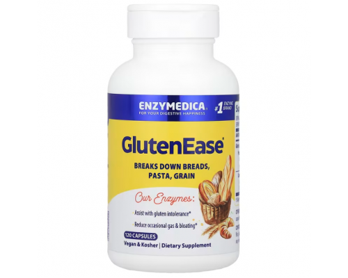 Ферменты для переваривания глютена, GlutenEase, Enzymedica, 120 капсул