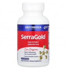 Протеолитические ферменты, SerraGold, Enzymedica, серрапептаза для сердца, 120 капсул