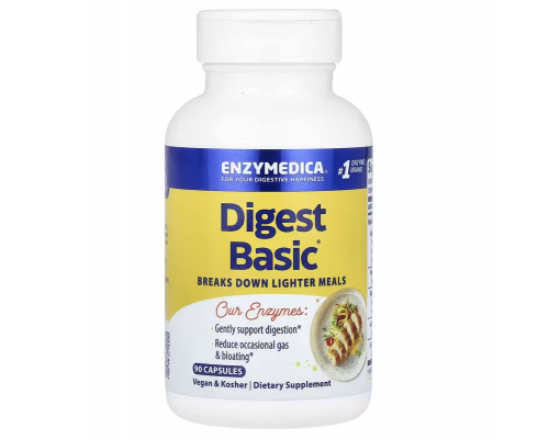 Ферменты для пищеварения, Essential Enzyme Formula, Enzymedica,  90 капсул