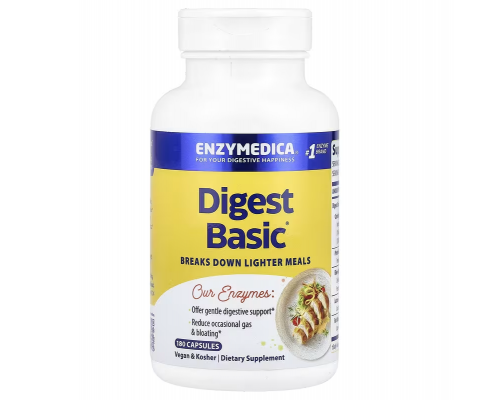 Пищеварительные ферменты, Essential Enzyme Formula, Enzymedica, 180 капсул