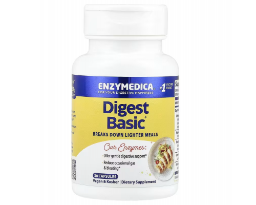 Пищеварительные ферменты, Essential Enzyme Formula, Enzymedica, 30 капсул