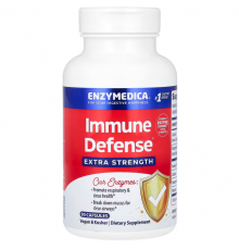 Укрепление иммунитета, Immune Defense, Enzymedica, с повышенной силой действия, 90 капсул