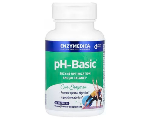 Поддержка баланса рН, ферменты, pH-Basic, Enzymedica, 90 капсул