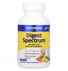 Ферменты от пищевой непереносимости, Digest Spectrum, Enzymedica, для веганов, 120 капсул