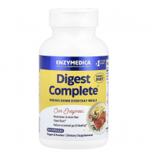 Пищеварительные ферменты, полная формула, Digest Complete, Enzymedica, 90 капсул