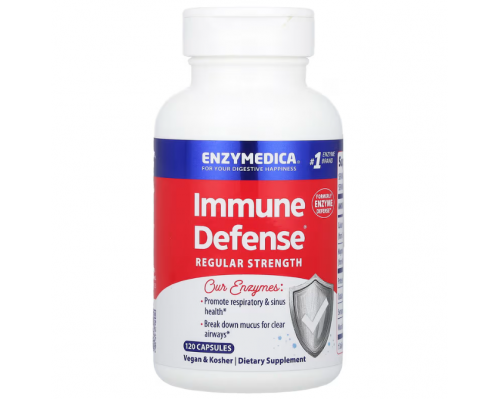 Защита иммунитета, Immune Defense, Regular Strength, Enzymedica, с протеолитическими ферментами, 120 капсул
