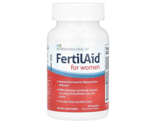 Витамины для зачатия, FertilAid for Women, Fairhaven Health, для женщин, 90 капсул