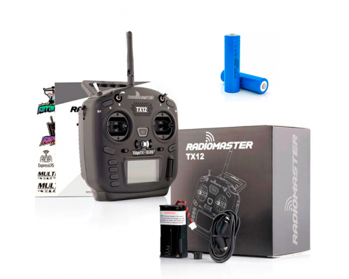 Пульт RadioMaster TX12 MKII ELRS M2 з акумуляторами 18650 ViPow (2 x 1200мАг)