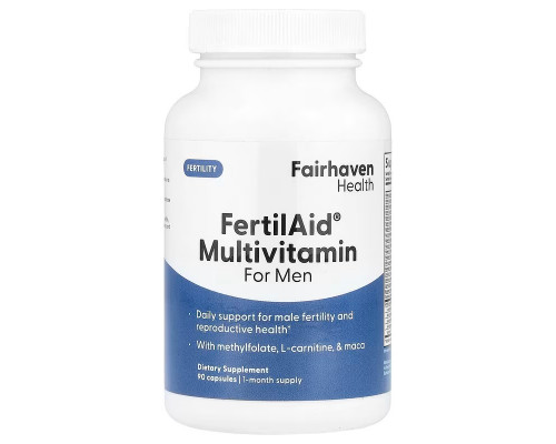 Репродуктивное здоровье мужчин, FertilAid Multivitamin for men, Fairhaven Health, мультивитамины, 90 капсул