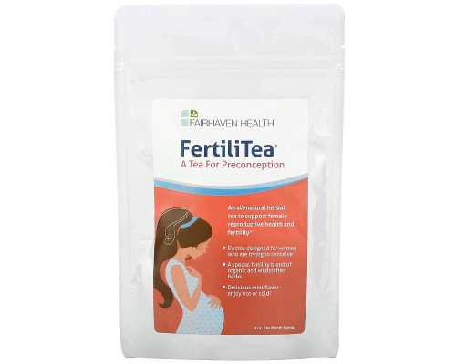 Чай для зачатия, Fertili Tea, Fairhaven Health, вкус мяты, 85 гр.
