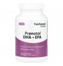Пренатальная ДГК + ЭПК, Prenatal DHA + EPA, Fairhaven Health, 90 гелевых капсул