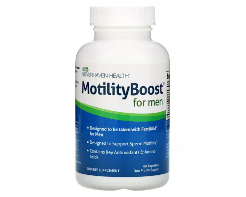 Репродуктивное здоровье мужчин, MotilityBoost for Men, Fairhaven Health, 60 капсул