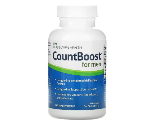 Репродуктивное здоровье мужчин, CountBoost, Fairhaven Health, 60 капсул