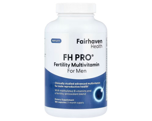 Репродуктивное здоровье мужчин, FH Pro for Men, Fairhaven Health, мультивитамины, 180 капсул