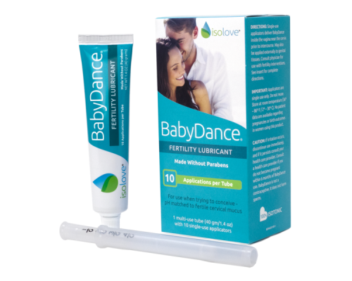 Смазка (лубрикант) для повышения фертильности, BabyDance Fertility Lubricant, Fairhaven Health, 1 многоразовый тюбик (40 г)  с 10 одноразовыми аппликаторами