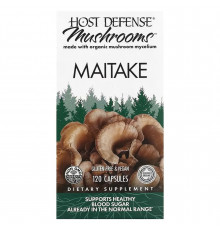 Майтаке, Maitake, Host Defense, Mushrooms, 120 капсул