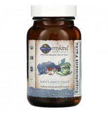 Мультивитамины для мужчин, Men's Once Daily, Garden of Life, MyKind Organics, 1 в день, 30 веганских таблеток