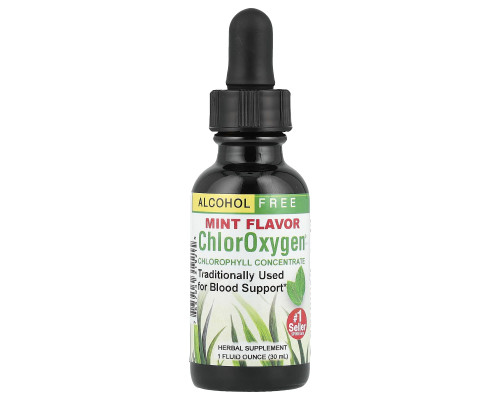 Концентрат хлорофилла, без спирта, ChlorOxygen, Chlorophyll Concentrate, Herbs Etc., со вкусом мяты, 30 мл