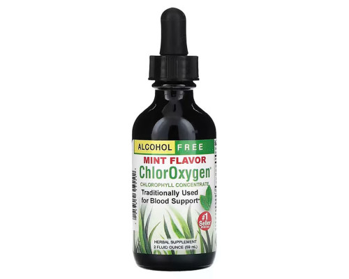 Концентрат хлорофилла, без спирта, ChlorOxygen, Herbs Etc., вкус мяты, 59 мл