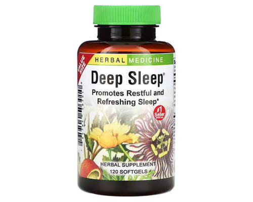 Здоровый сон, Deep Sleep, Herbs Etc., 120 капсул