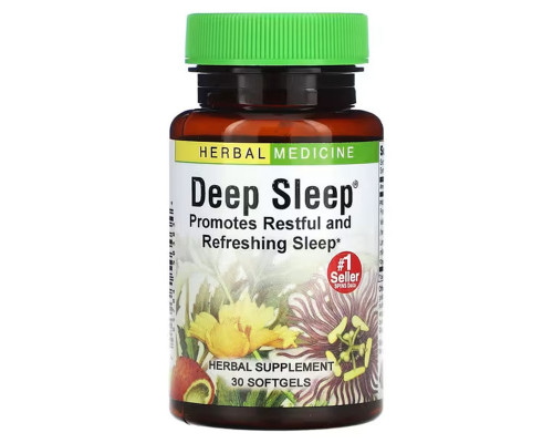 Здоровый сон, Deep Sleep, Herbs Etc., 30 капсул