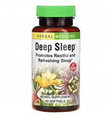 Здоровый сон, Deep Sleep, Herbs Etc., 60 капсул