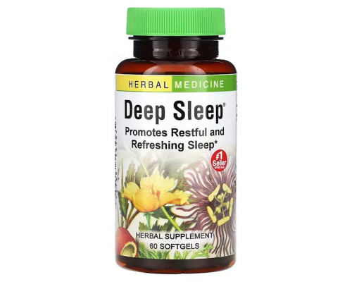 Здоровый сон, Deep Sleep, Herbs Etc., 60 капсул