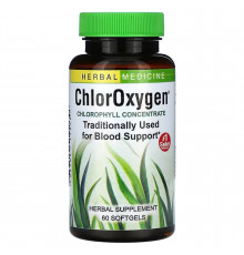 Хлорофилл концентрат, ChlorOxygen, Herbs Etc., 60 гелевых капсул