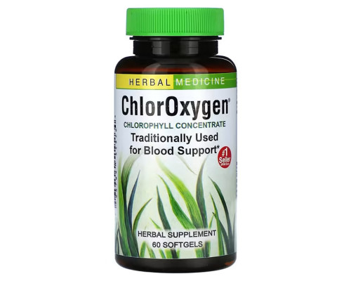 Хлорофилл концентрат, ChlorOxygen, Herbs Etc., 60 гелевых капсул