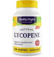 Ликопин, Natural Lycopene, Healthy Origins, 15 мг, 60 гелевых капсул