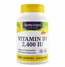 Витамин D3, Vitamin D3, Healthy Origins, 2400 МЕ, 120 гелевых капсул