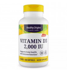 Витамин D3 в масле МСТ, Vitamin D3 in MCT Oil, Healthy Origins, 2000 МЕ, 360 гелевых капсул