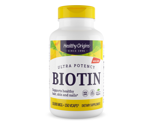 Биотин, Biotin, Healthy Origins, 10,000 мкг, 150 капсул
