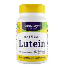 Лютеин, Lutein, Healthy Origins, Lutemax 2020 с зеаксантином для глаз, 20 мг, 60 вегетарианских гелевых капсул