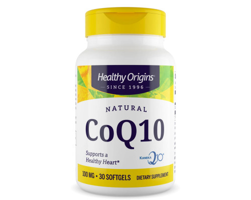 Коэнзим Q10, Kaneka Q10 (CoQ10), Нealthy Origins, 100 мг, 30 капсул