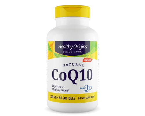 Коэнзим Q10, Healthy Origins, Kaneka Q10 (CoQ10 Gels), 100 мг, 60 капсул