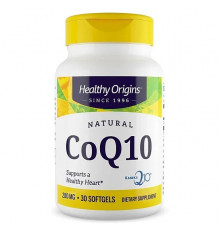 Коэнзим Q10, CoQ10 (Kaneka Q10), Healthy Origins, 200 мг, 30 гелевых капсул