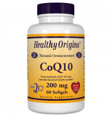 Коэнзим Q10, Kaneka Q10 (CoQ10), Healthy Origins, 200 мг, 60 капсул