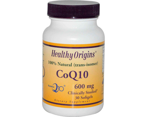 Коэнзим Q10, Healthy Origins, Kaneka Q10 (CoQ10), 600 мг, 30 капсул