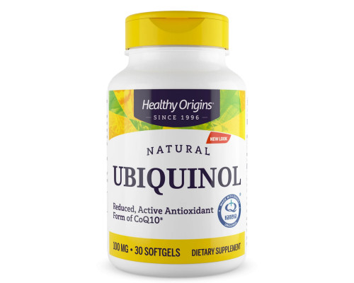 Убихинол CoQ10, Ubiquinol, Healthy Origins, 100 мг, 30 гелевых капсул