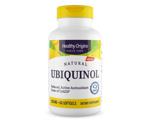 Убихинол коэнзим CoQ10, Healthy Origins, 100 мг, 60 капсул